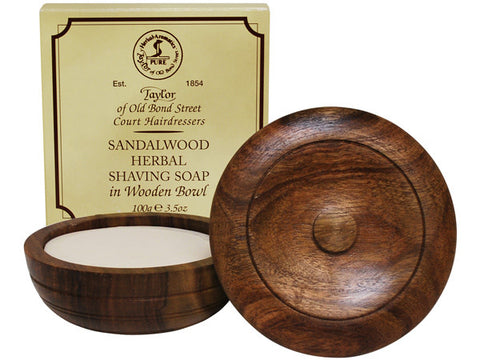 Shaving Bowl: Wood with Sandalwood Soap