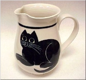 Pottery: Black Cat Pitcher