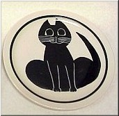 Pottery: Black Cat Small Plate
